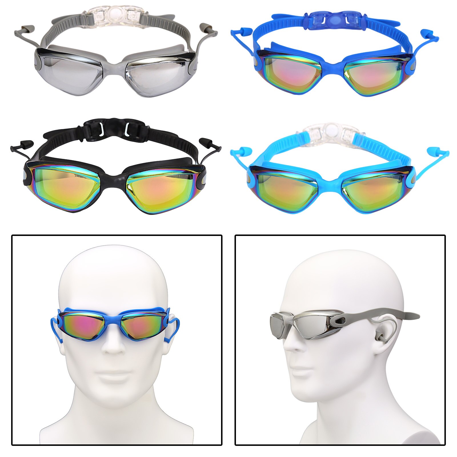 Zwembril Uv-bescherming Anti-Fog Oordopjes Zwembril