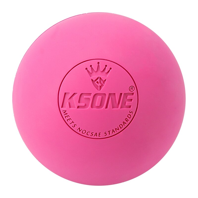 KSONE-Bola de masaje de Lacrosse, Bola de Fascia de 6,3 cm para Yoga, relajación muscular, alivio del dolor, Bola de fisioterapia portátil: Rose Red