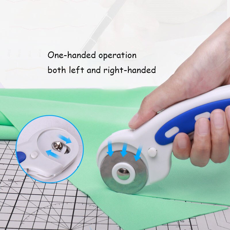 45mm Large Round Knife Cloth Cutter One-handed Operation Carpet Cloth Cloth Cutter Leather Cutter Utility Knife