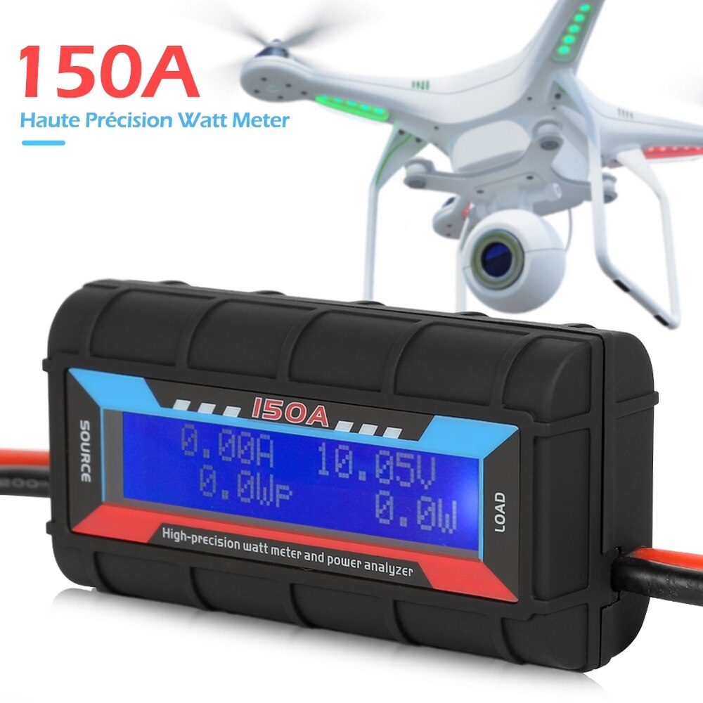 RC 100/150/200A Watt Meter And Power Analyzer W/ Backlight LCD High Precision Electric Analyzer Digital Wattmeter