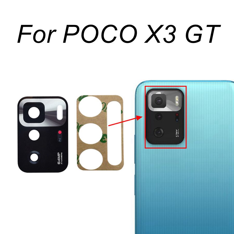 Original Rear Back Main Camera Glass Lens For POCO F1 F2 Pro F3 F4 GT X3 NFC M3 M4 X4 Pro 5G Replacement With Adhesive Tape: Poco X3 GT
