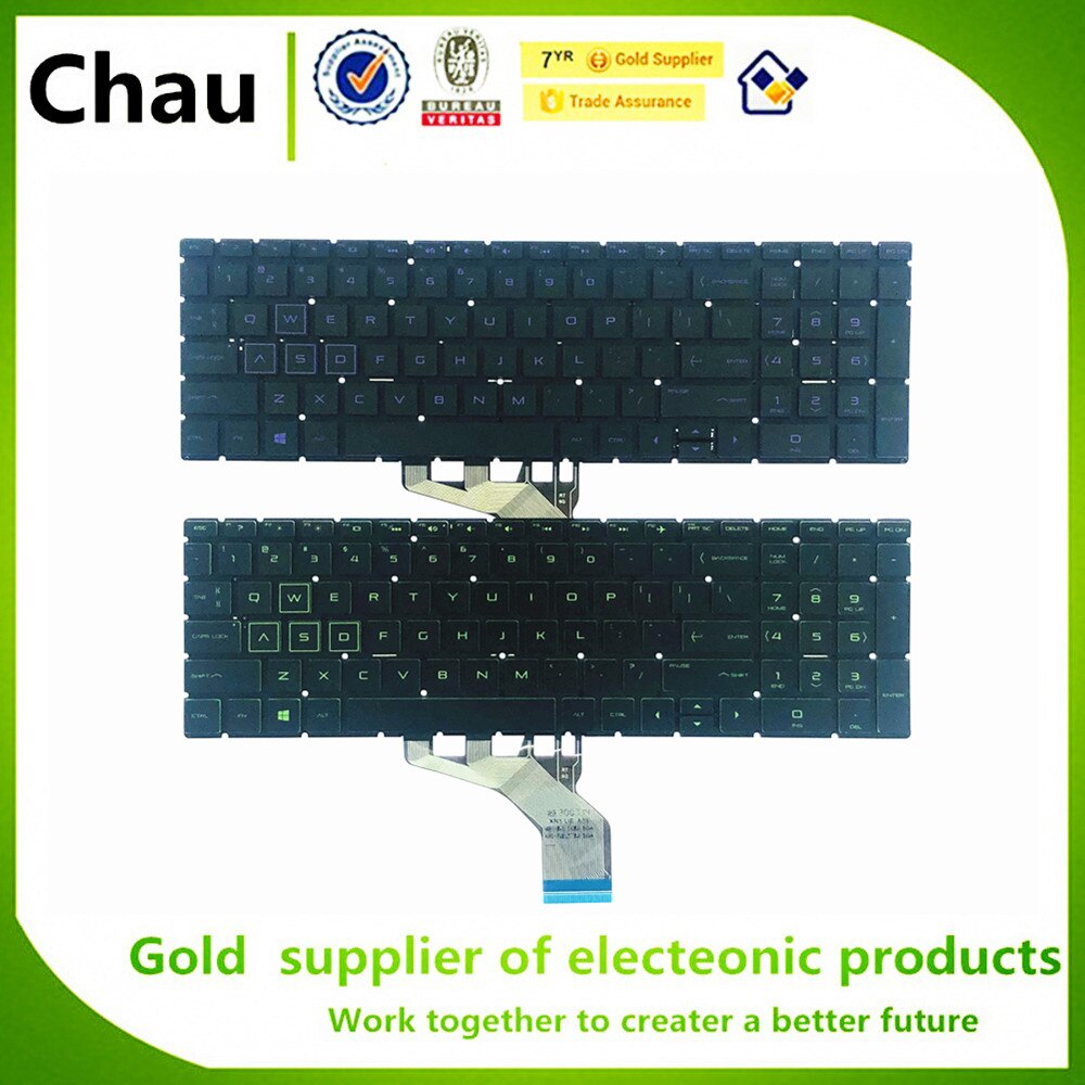 Chau For HP Pavilion 15-DK 15T-DK000 15-DK0021NW 15-DK0007CA 15-DK0010NR TPN-141 Backlit Keyboard, without Frame