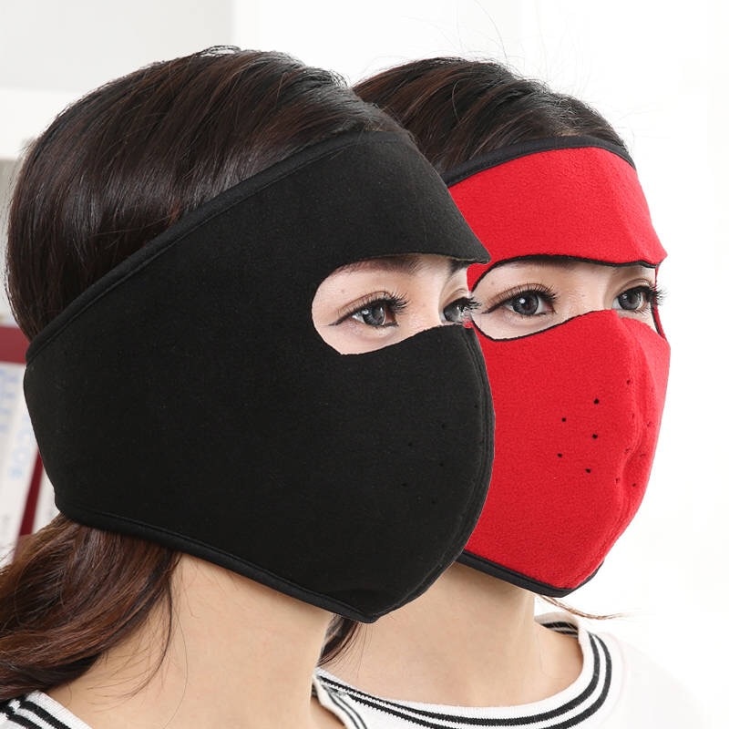 [både mænd og kvinder] efterår og vinter cykelmaske opvarmning fortykket maske ørebeskyttere integreret ørebeskyttende varm maske