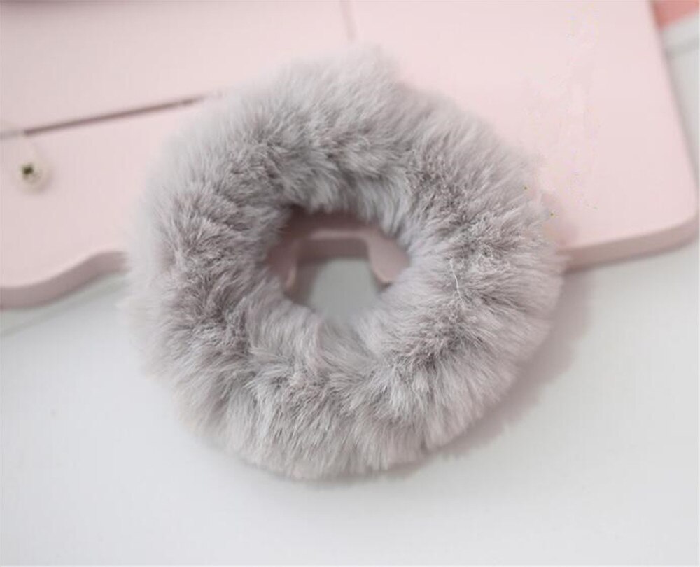1 Uds., lindas bolas de pompón de pelo Harajuku, bandas de goma elástica para el pelo, accesorio Lolita B1302: gray