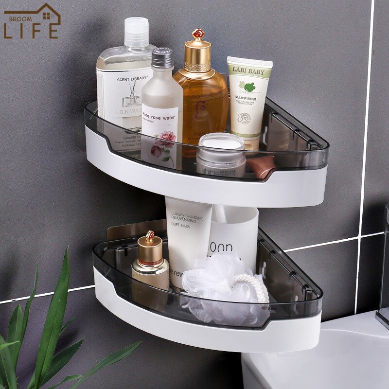Kulma kylpyhuoneen hylly shampoo säilytysteline pidike keittiön mausteteline seinään asennettava kodin sisustus kylpyhuonetarvikkeet