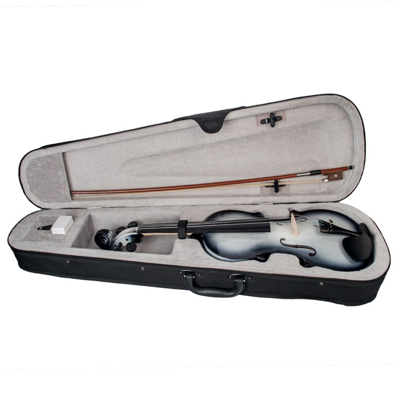 4/4 violine Hochglanz Finish 4/4 Violine Schwarz und Weiß Anfänger Violine
