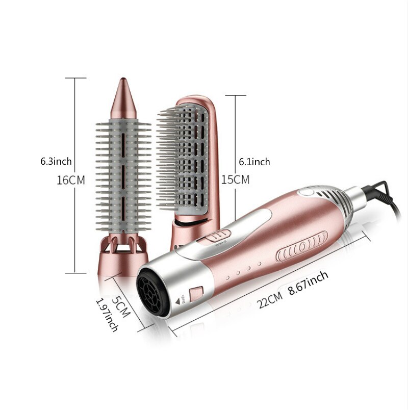 O transporte da gota 3 em 1 pente de ar quente secador de cabelo escova multi-funcional íon negativo modelador de cabelo alisador escova quente cabelo styler
