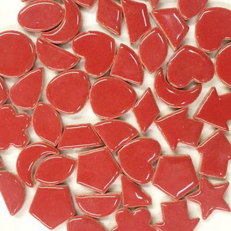 100G Creatieve Keramische Mozaïek Tegels Diy Muur Ambachten Handgemaakte Decoratie Materialen Verschillende Mixes Regels Optic Druppels ZXY3001: Red