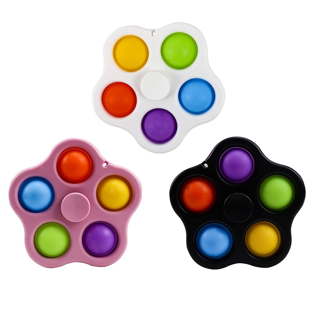 Silikon drücken-blasiert Sensorischen Zappeln Spielzeug Autismus Spezielle Bedürfnisse Blume bilden Stressabbau Spielzeug für Erwachsene Art