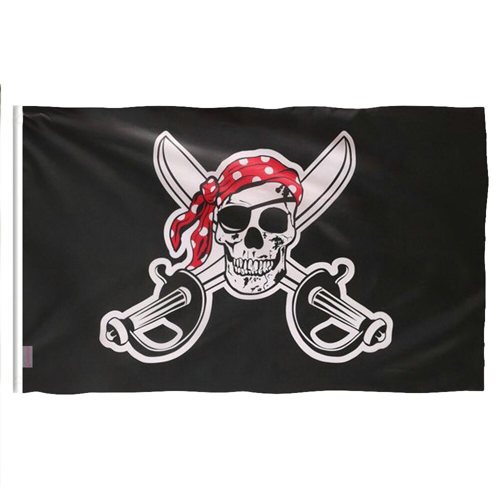 90*150cm red scarf Skull Pirate Polyester Flag Flying Flag Home decoration