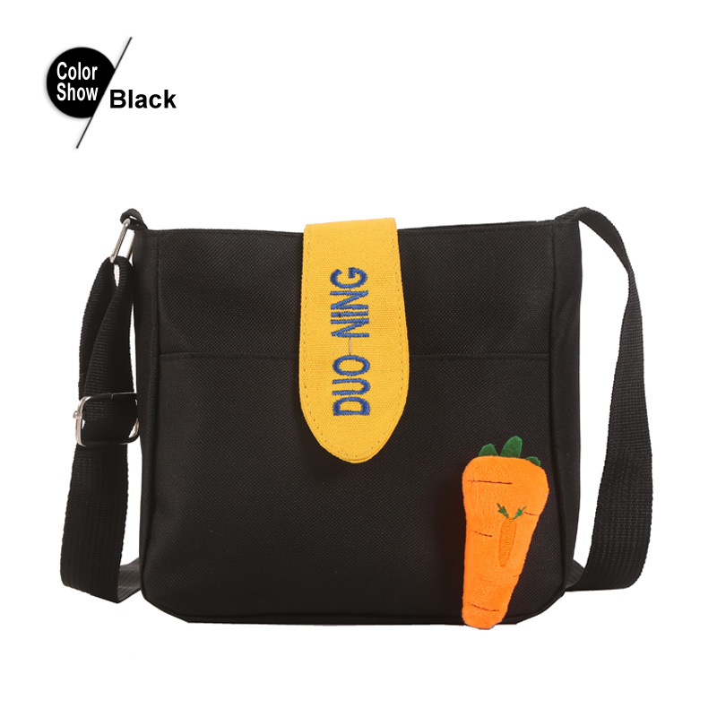 Casual Vrouwen Messenger Bags Leuke Canvas Wortel Meisjes Crossbody Tassen Student Schoudertas Dames Kleine Handtassen School