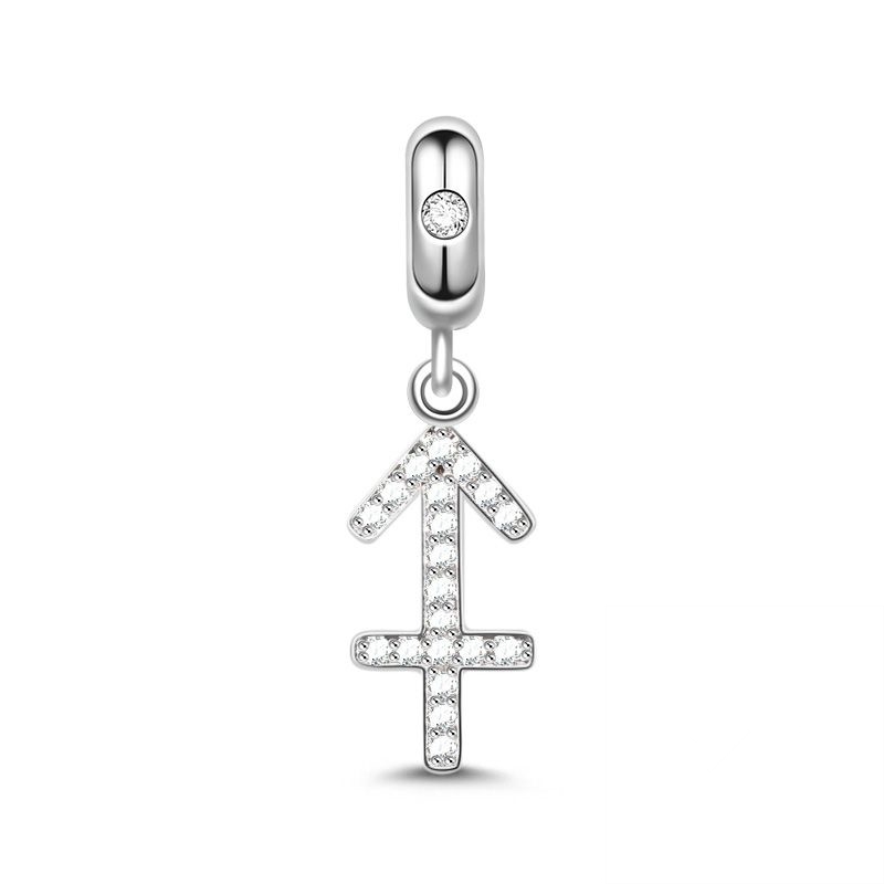 Klassieke Sprankelende Ram, Tweelingen, Steenbok, Pissen Zodiac Charm Kralen Fit Originele Europese Zilveren 925 Armband DIY Sieraden: AGATE