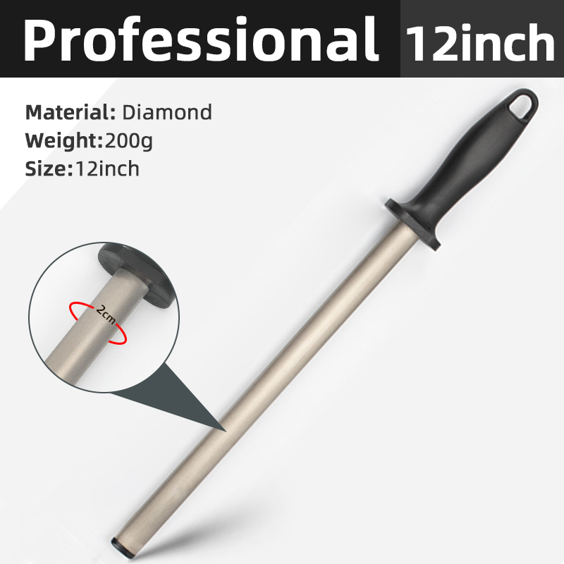 Afilador de cuchillos de diamante, superficie curva de acero Para afilar cuchillos, tijeras, piedra de afilar, herramienta de molienda de cocina: plum