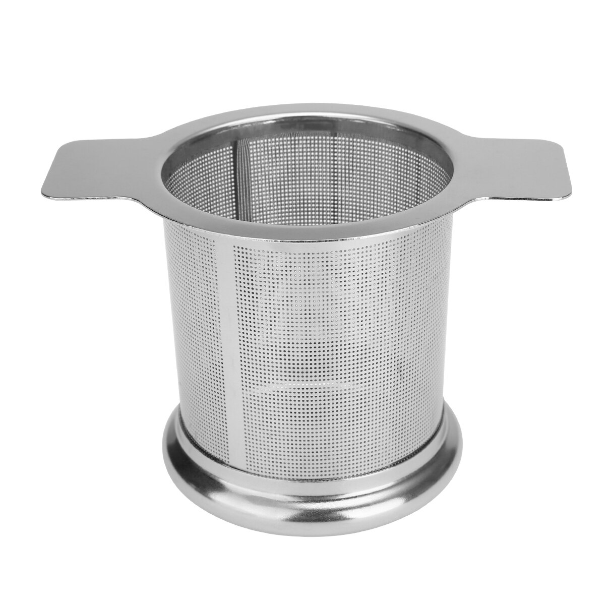 Infusor de chá reutilizável de aço inoxidável, infusor de malha de metal com filtro de folhas soltas e tampa