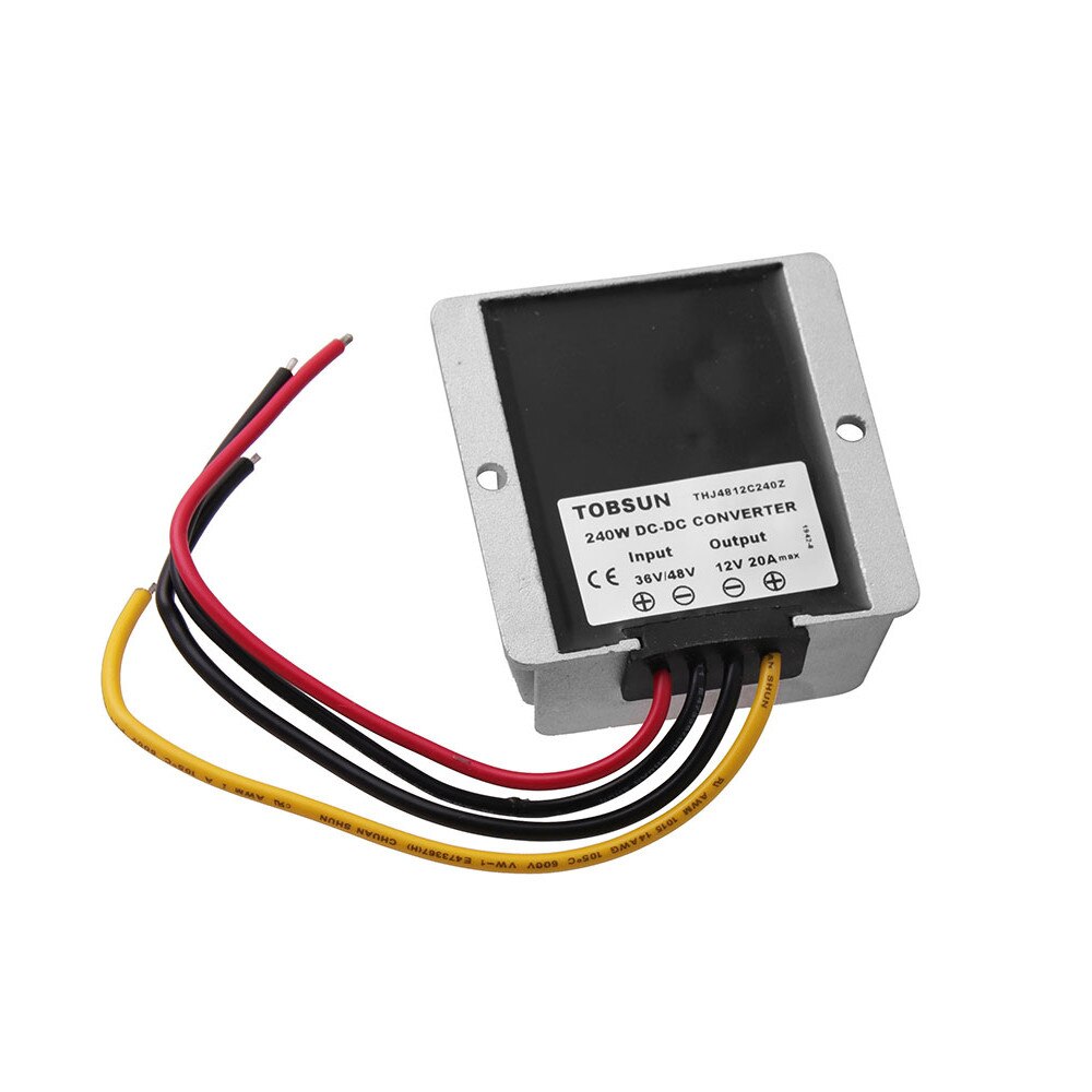 Convertisseur mâle à 12V cc | Pour G OLF chariot, convertisseur de tension de 20 ampères 48V et 36V, régulateur de tension à 12V