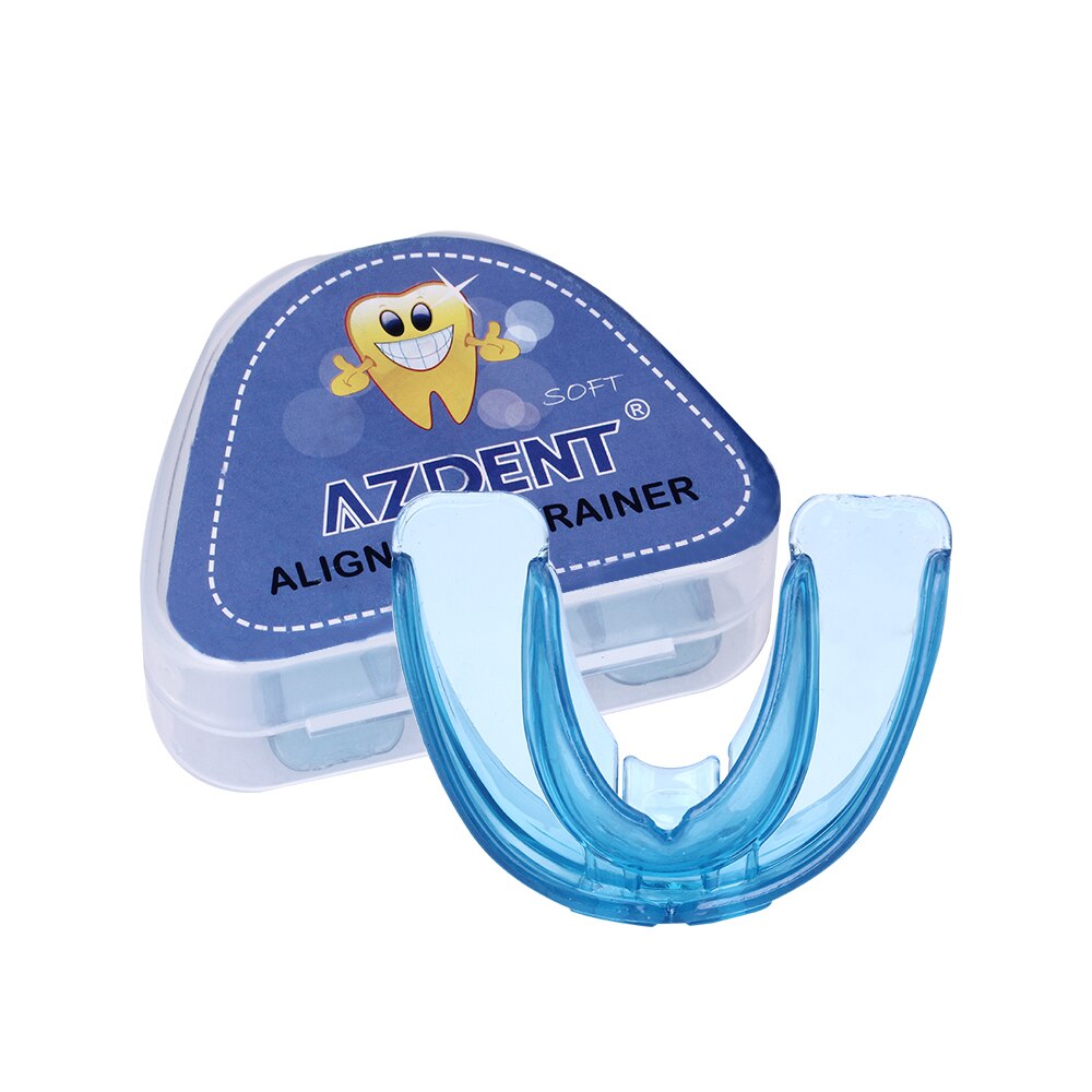 Orthodontic Braces Dental Braces Instanted Silicone Smile Teeth Alignment Trainer Teeth Retainer Mouth Guard Braces Tooth Tray: Blue Soft