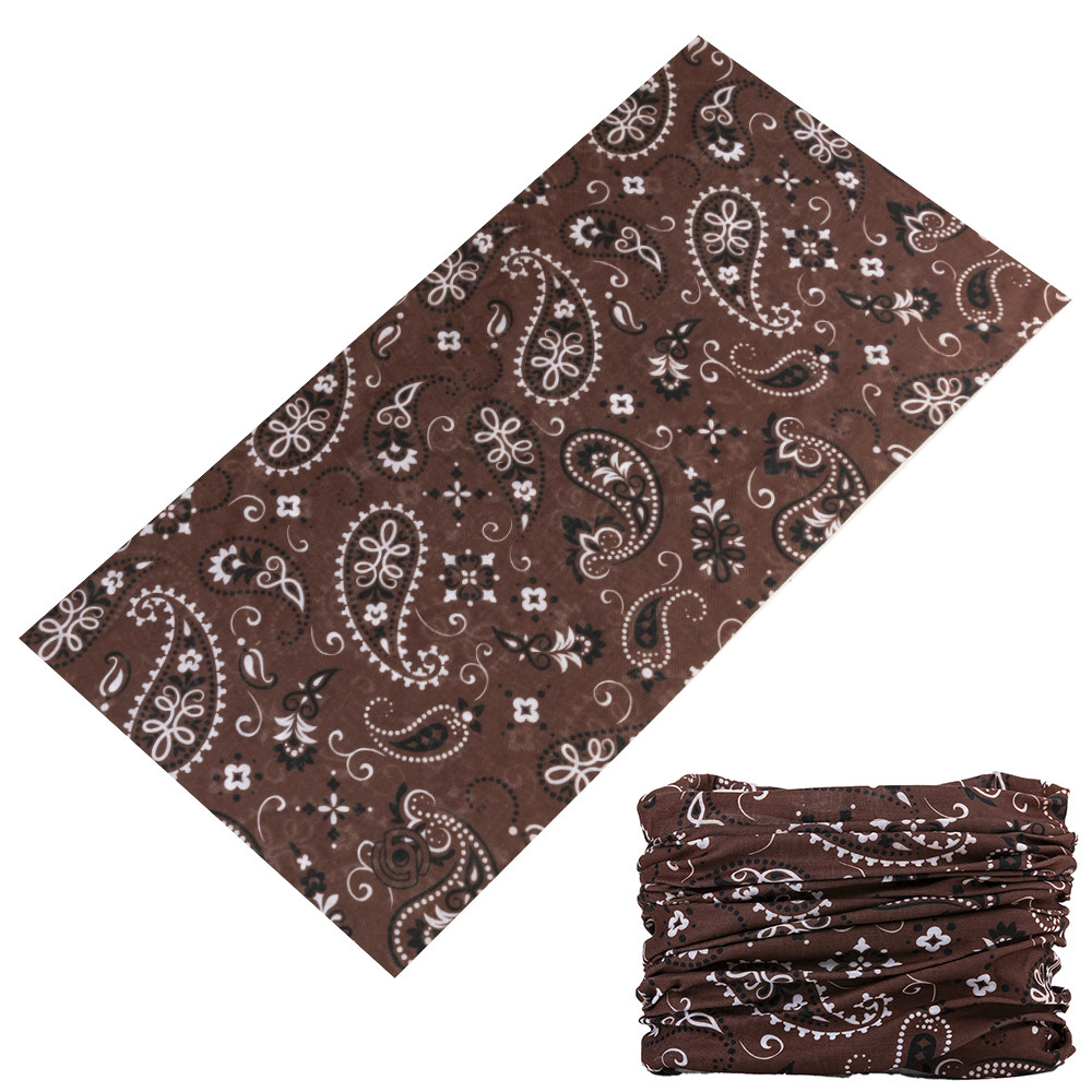 Paisley Magic Seamless Bandanas Women Men Sports Headband Outdoor Head Scarf For Female Male Buffs Face Shield: Gold