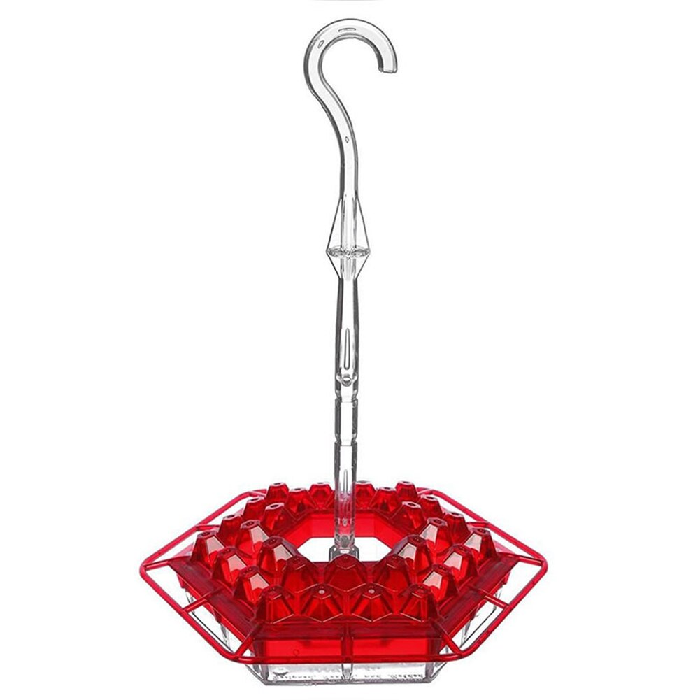 1pc Hummingbird Feeder for Outdoors 30 Feeder Ports No Leak Hanging Window Wild Bird Feeder for Outdoor Garden: Red