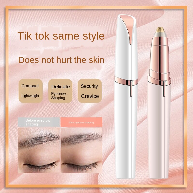 Crayon épilateur électrique indolore rasoir de sourcils, rasoir multifonctionnel pour le visage
