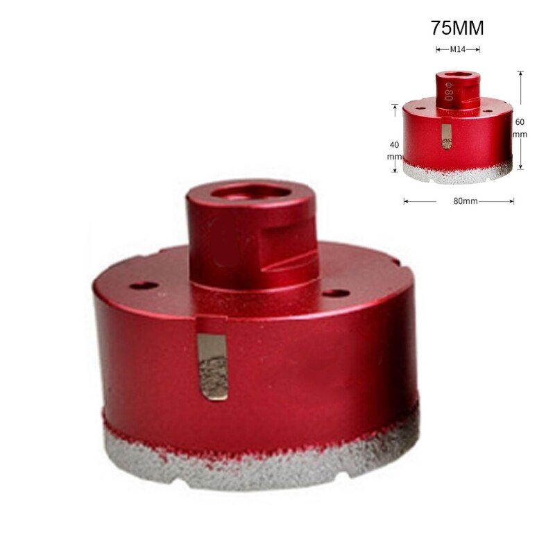 6-75mm M14 Vacuum Brazed Drill Bit High Hardness Less Resistance Hole Saw Cutter for Marble Concrete Ceramic Tile Au11 21
