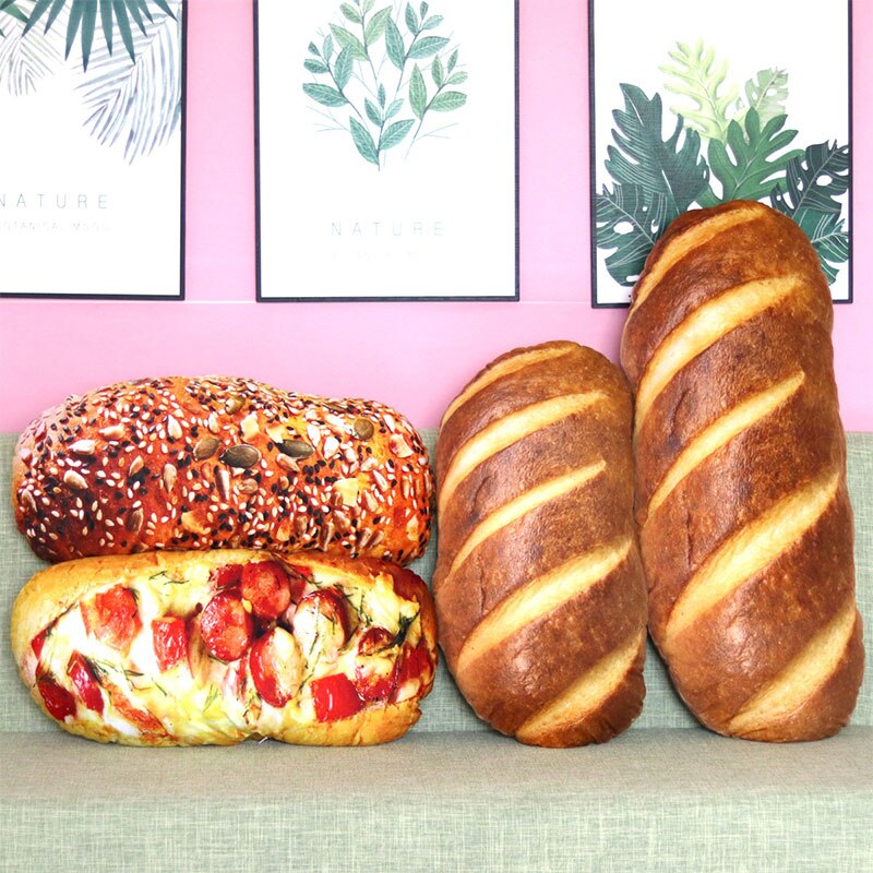 3D Simulation Bread Pillow Cushion Soft Butter Bread Shape Plush Pillows For Sofa Chair Children Birthday Home Decor Pillow