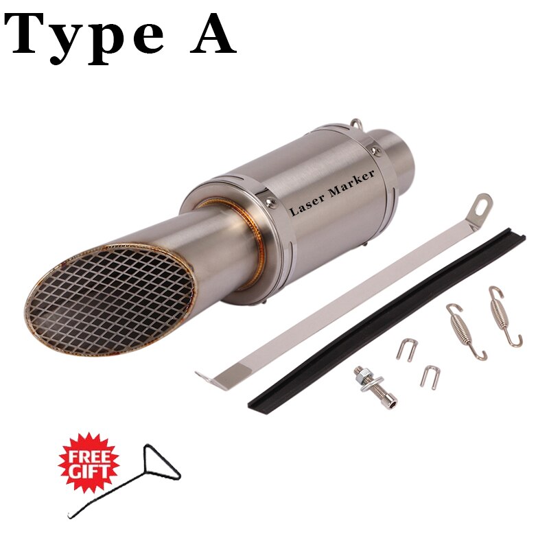 51mm motorcycle pipe exhaust GP project cafe racer With Catalyst Motorcycle Exhaust Pipe Muffler for R6 trk 502 KTM MT09 Exhaust