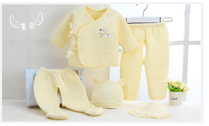 0-3 meses recién nacidos ropa interior de algodón tres piezas: Dorado / 3M