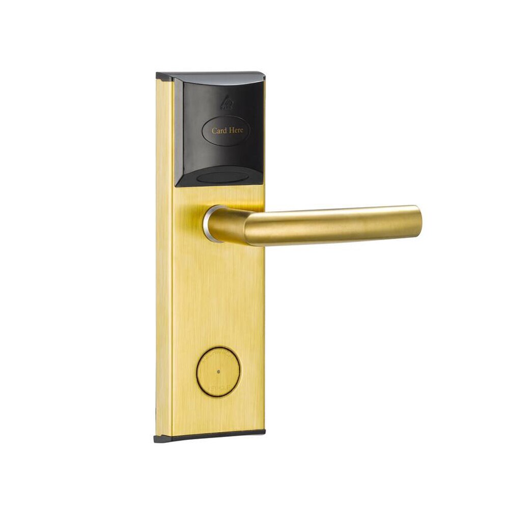 Hotel door access system digital Electric intelligent Electronic hotel key card door lock: Dark Grey