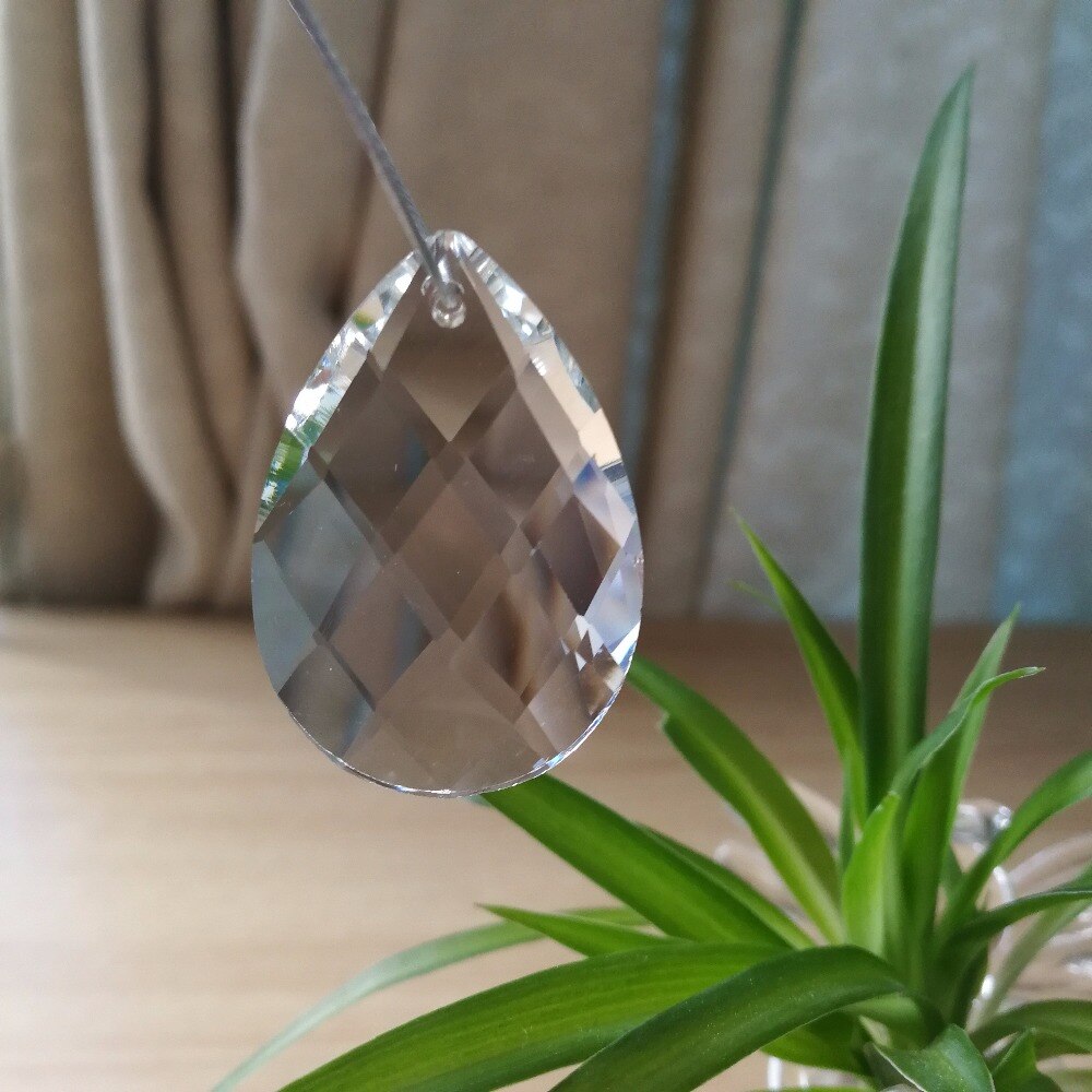 12 Stuks 38Mm K9 Optische Clear Crystal Prism Ornament Suncatcher Glas Kralen Voor Kroonluchters Kristallen Lamp Prism Deel