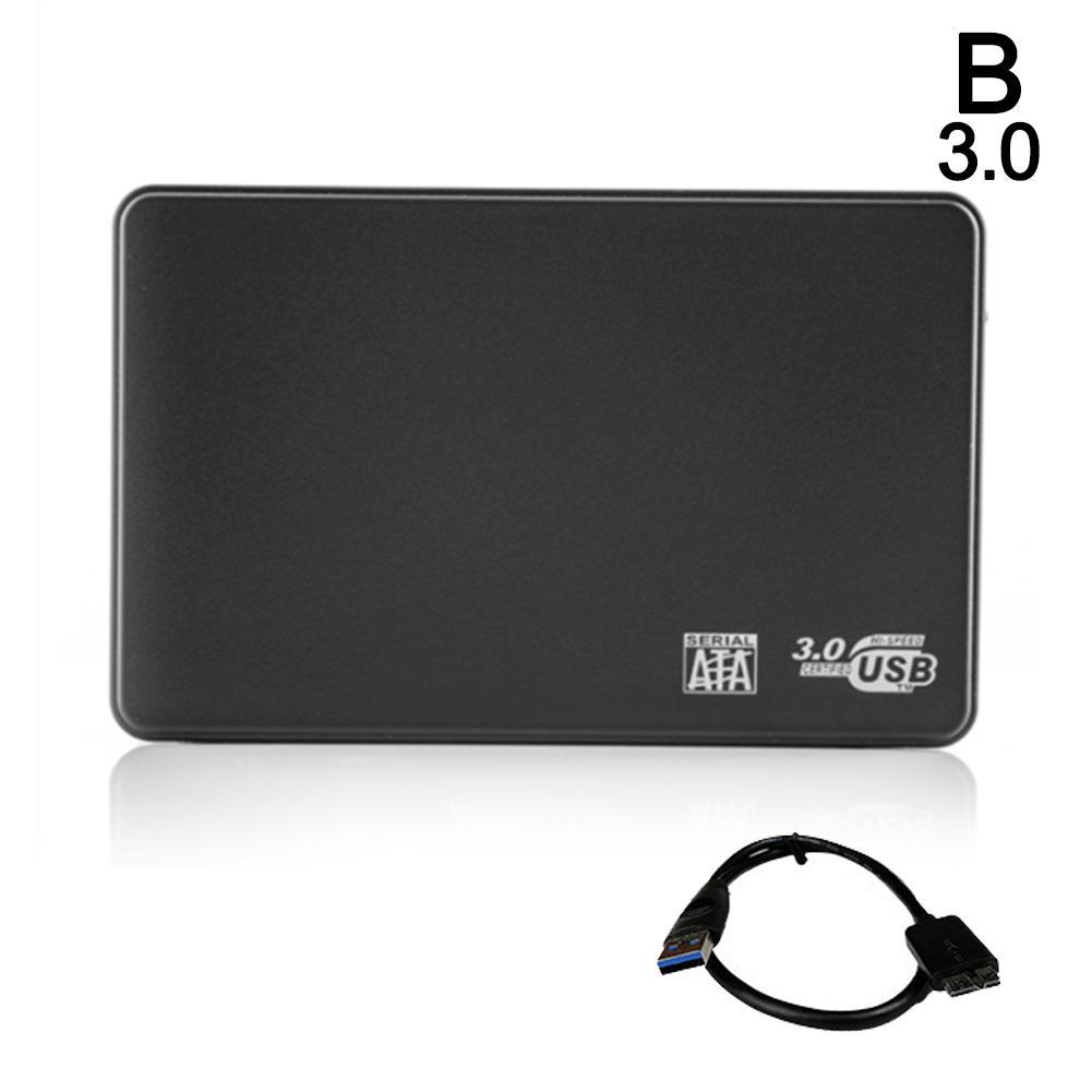 2.5 "Usb Ultra-Dunne Mobiele Harde Schijf Box Sata Naar Usb Behuizing Drive 3.0/2.0 Box Adapter hard Q3V1: Zwart