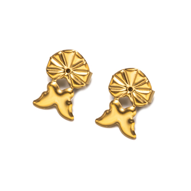 10 pares de pendientes dorados de acero inoxidable, levantadores de espalda segura para orejas caídas, pendientes pesados, joyería hipoalergénica que no se decolora: Gris