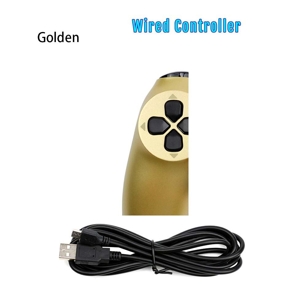 Wireless / Wired Controller For PS4 Bluetooth 4.0 DualShock Mando Gamepads ps4 Joystick: Wired Golden