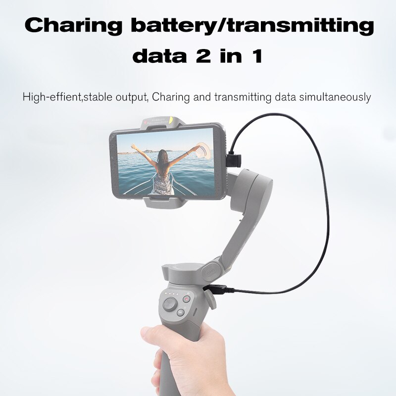 For DJI OSMO Mobile 3 Handheld Gimbal Stabilizer Charging Cable 35CM Elbow USB Charger Connect Wire DJI OSMO Mobile Accessories