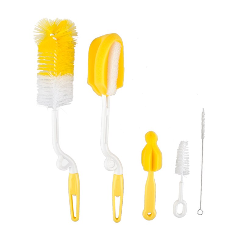 Set di spazzole per biberon per bambini detergente per capezzoli Nylone spazzola per biberon lunga spugna bicchiere di plastica latte tazza d&#39;acqua pulizia biberon