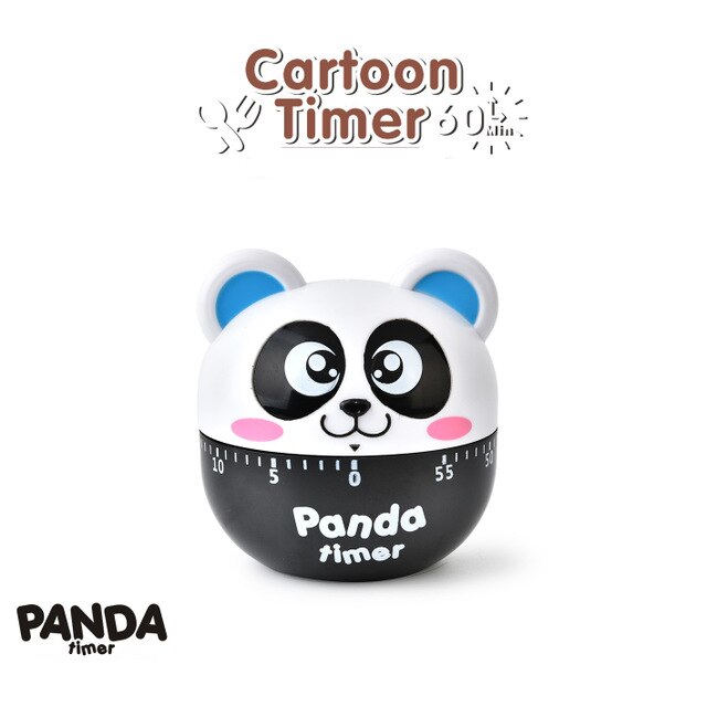 60 Minute Timer Easy Operate Kitchen Timer Cooking Baking Helper Kitchen Tools Home Decoration: Panda