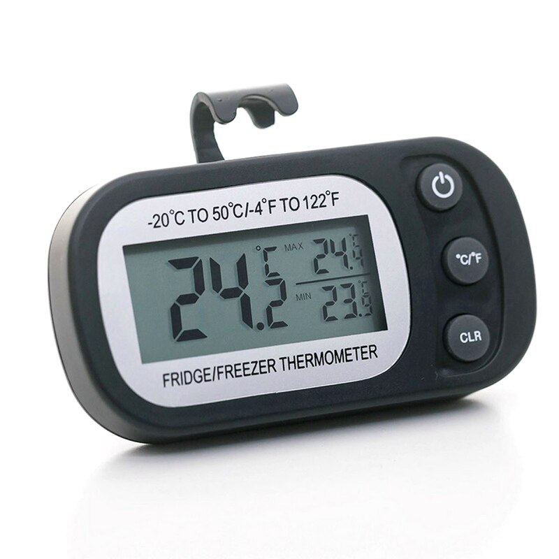 LCD Digital Screen Precision Refrigerator Thermometer Fridge Freezer With Adjustable Stand Meter Detector Thermometer Hygrometer: 01