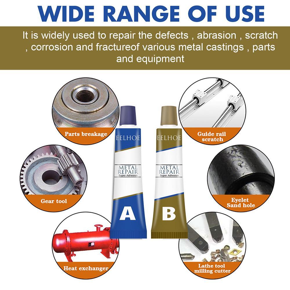Industrial AB Glue Metal Repair Adhesive Paste Metal Cold Welding Repair Glue Quick-drying Heat Resistant Repair Sealant Glue
