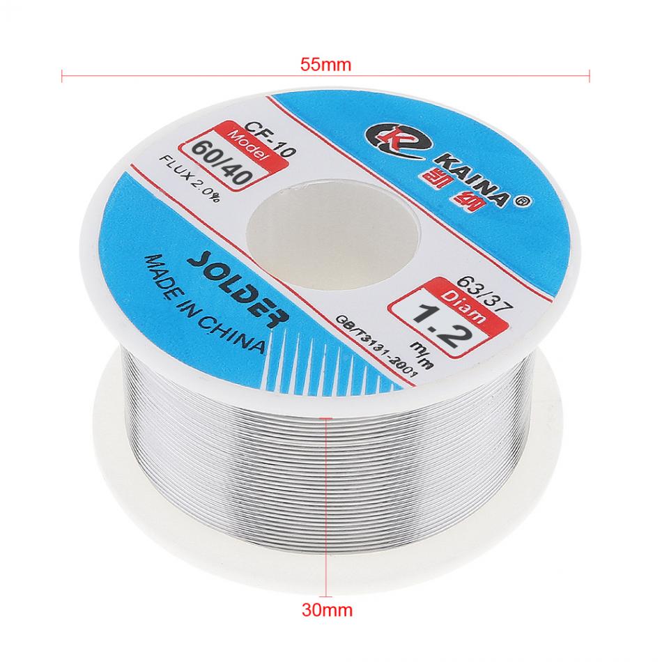60/40 fil de soudure étain 0.6/0.8/1.0/1.2/1.5/2.0mm 100g plomb rouleau propre colophane soudure noyau fil à souder 2% Flux