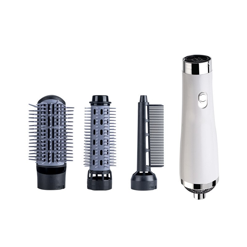 Cepillo secador de pelo iónico eléctrico 3 en 1, cepillo de aire , voluminizador, peine alisador de pelo, rizador de pelo: Blanco