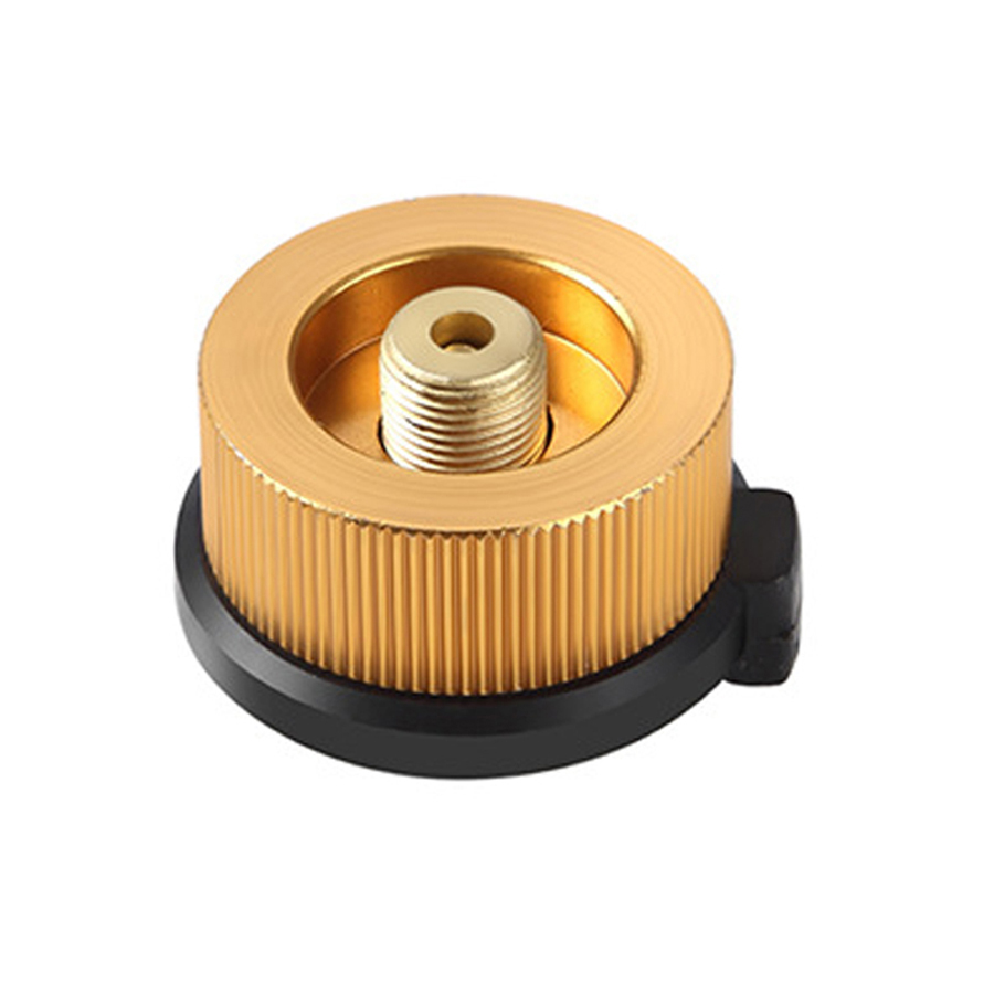 Camping Gasbrenner Adapter Konverter Schalthebel Nachfüllung Flacher Panzer Konvertierungsadapter Gasventiladapter: Licht Gelb