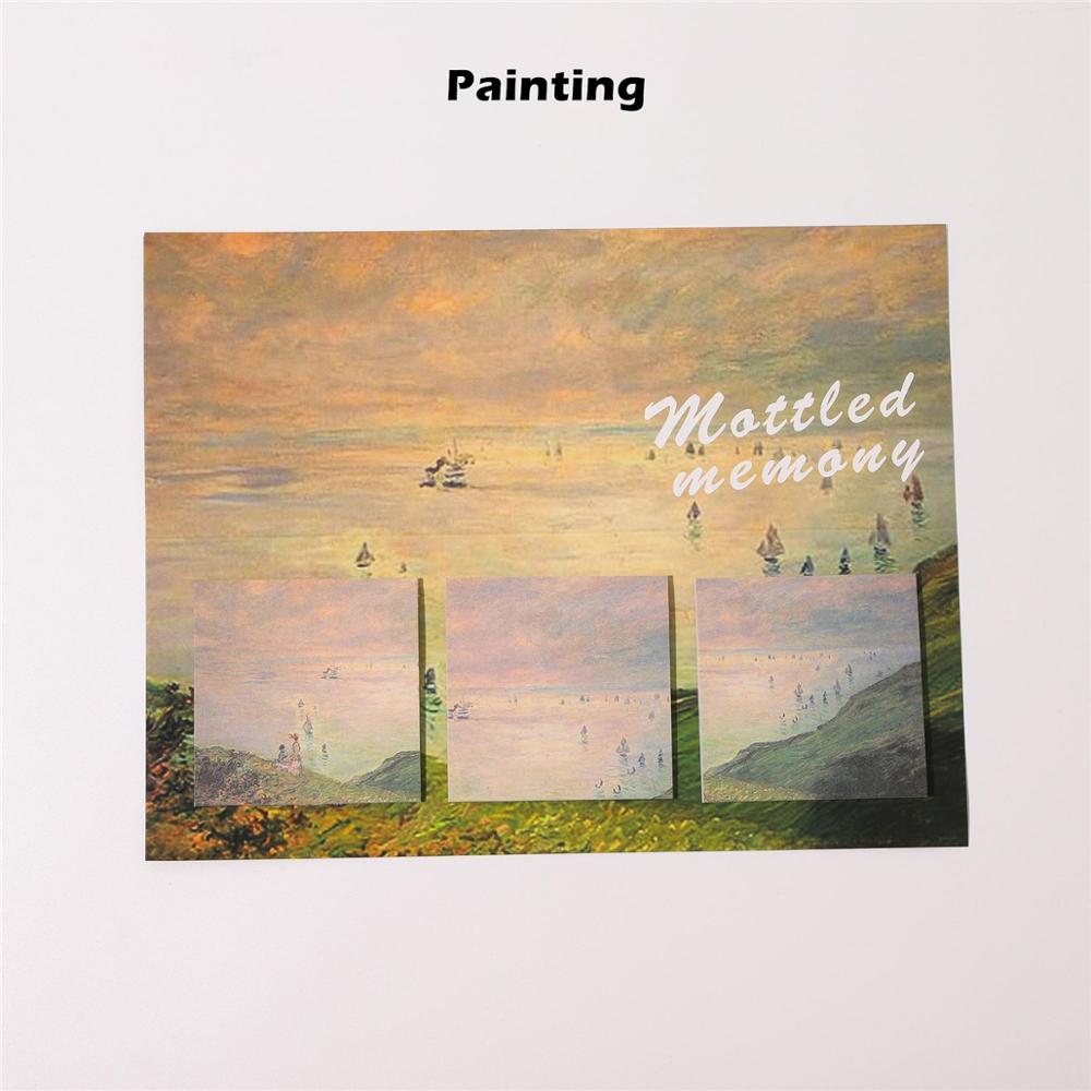 60 Sheets Blue Sky Sticky Notes Set Sunset Sky Zee Bloem Rooster Zelfklevende Memo Pad Notepad Planner Stickers Kantoor School a6545: Painting