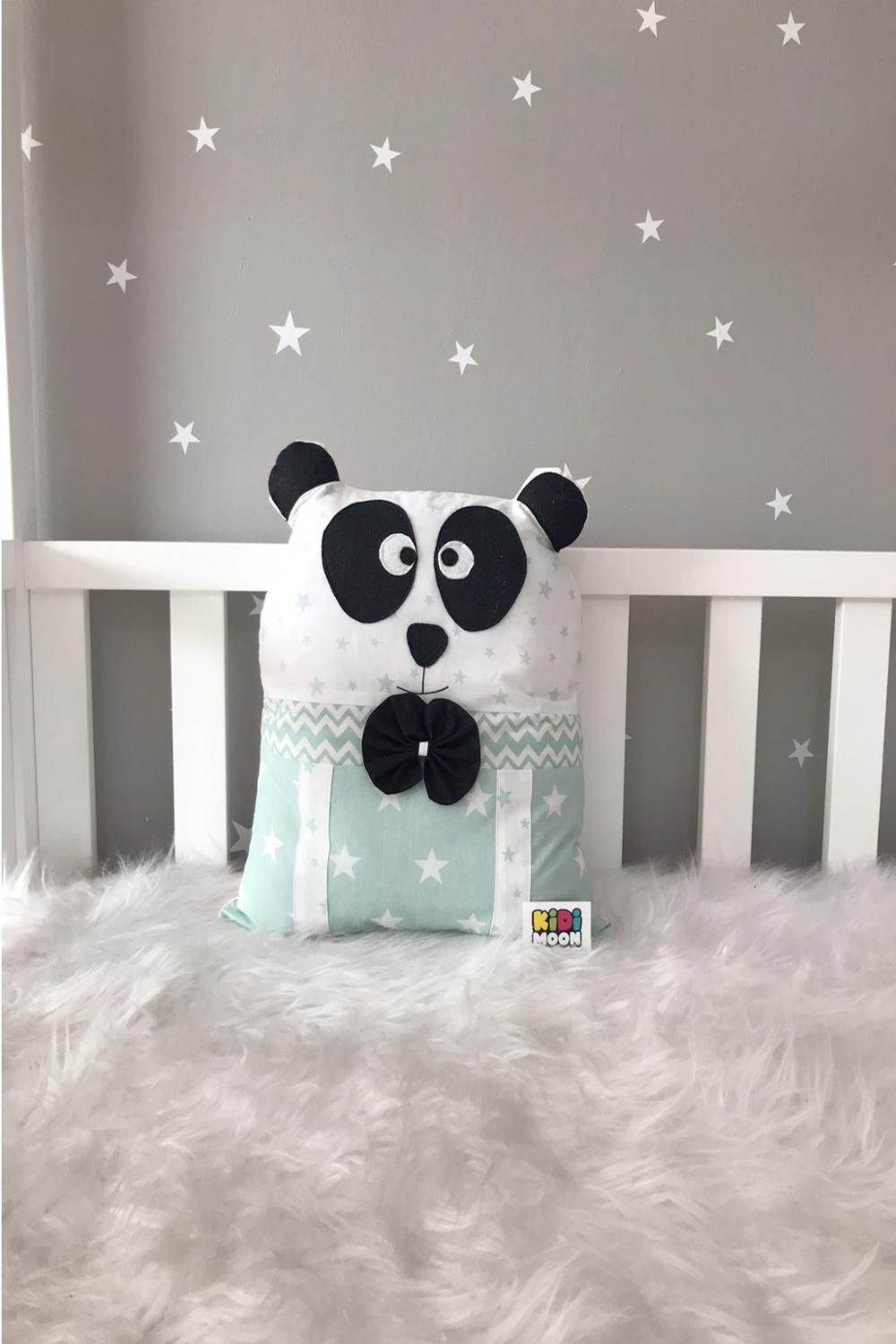 Jaju Baby Kidimoon Mint Ster Panda Wieg Bescherming Decor Kussen