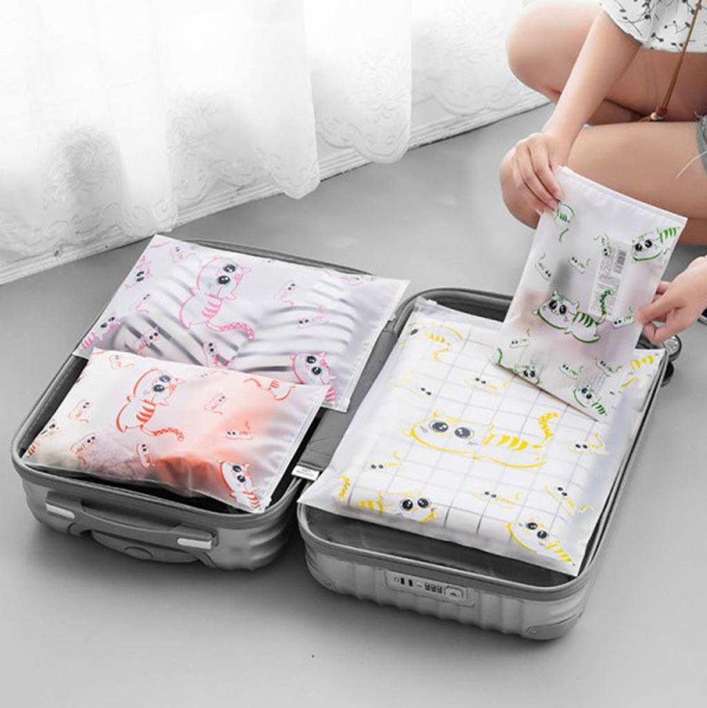 Waterdichte Reistas Transparante Eva Opbergzakken Cat Kleding Ondergoed Bagage Organizer Pouch Verpakking S-XXL