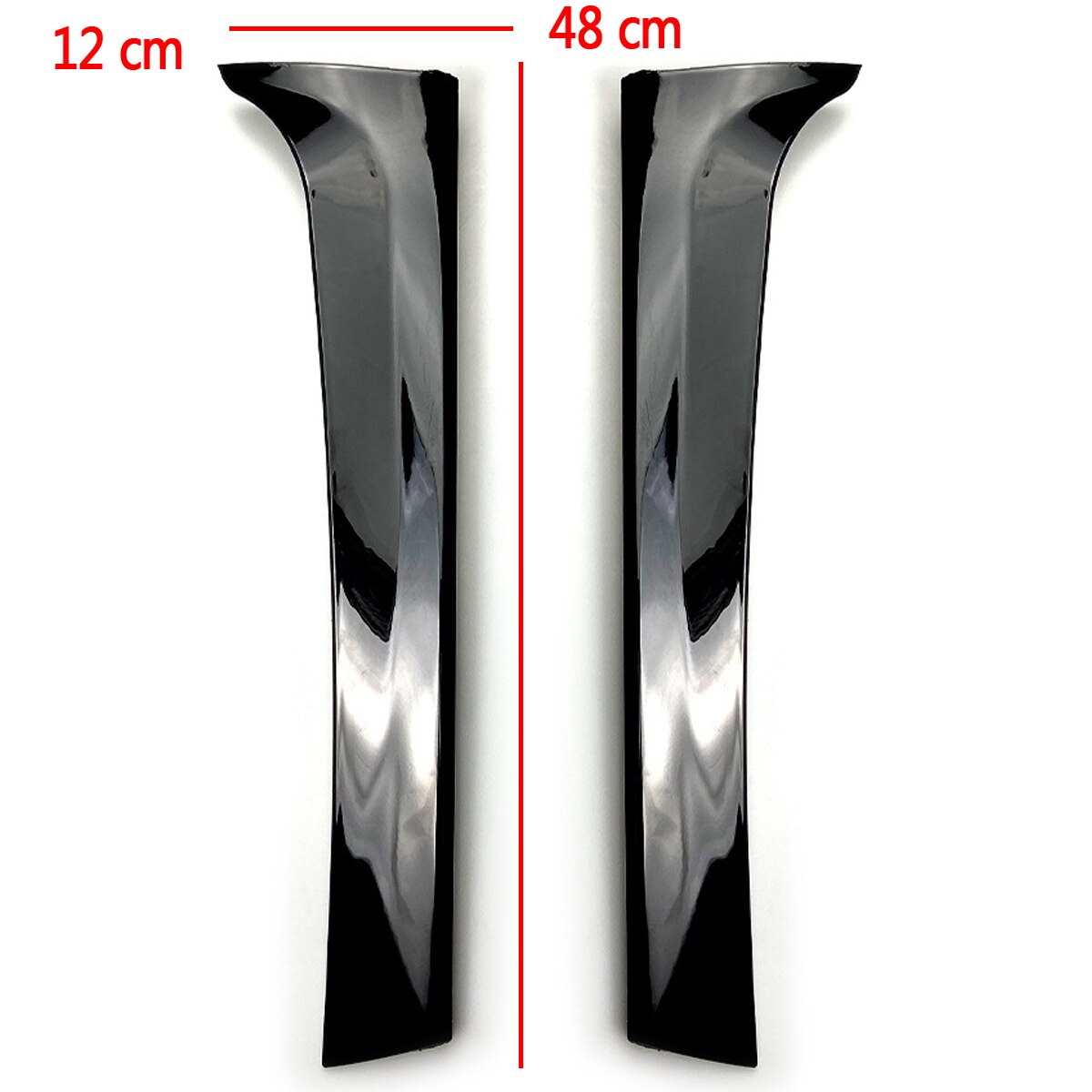 2Pcs Car Window Rear Spoiler Side Wing Splitter Trim for Tiguan MK2 + Gloss Black Exterior Parts Auto Replacement Parts