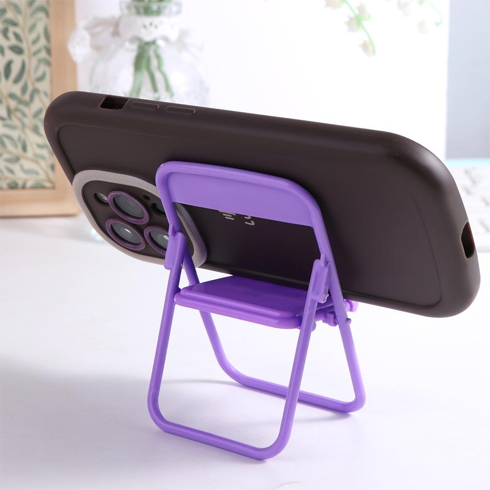 Niedlicher Handyhalter aus Kunststoff, ABS, dekorativer Mini-Stuhl, Telefonständer, Mini-Stuhl, faltbarer Mini-Telefonhalter, Telefon