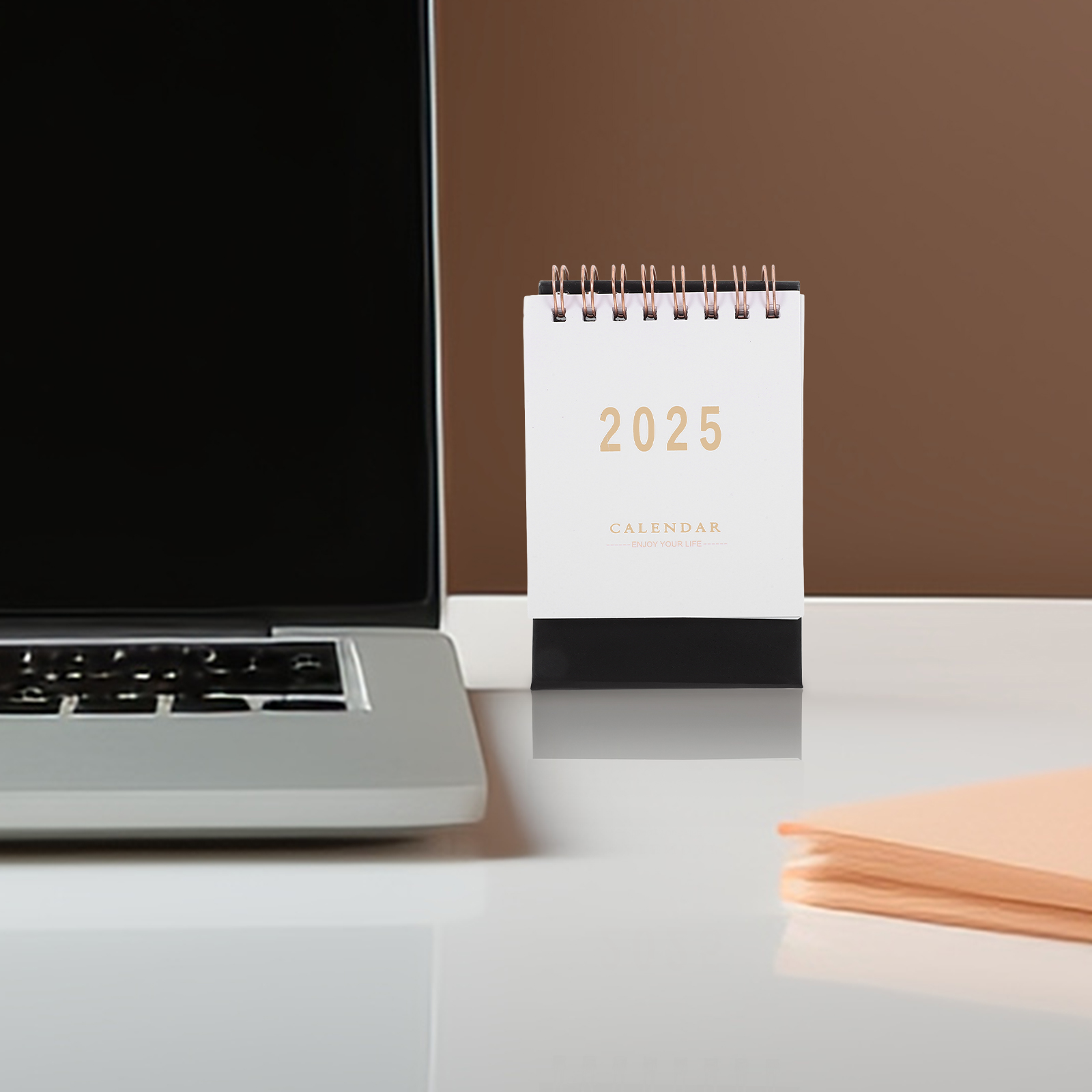 Desk Calendar on Table Monthly Office Daily Memo Decorative Supplies Standing Flip