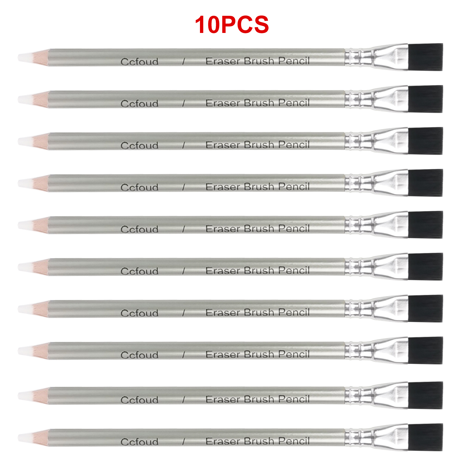 Detail Eraser Pencil-3/5/10pcs Eraser Pencils with Brush,Erasing Small Details or add Highlights for Charcoal Pencil Drawings: light yellow