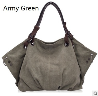 neue frauen Tasche Lässig Tasche Große Kapazität Handtasche Schulter Bote Tasche Viele Farben BD866: Armee Grün