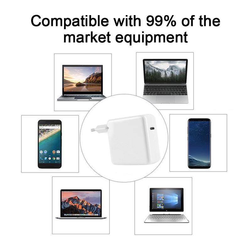 30W 61W 87W PD USB C Notebook Laptops Power Adapter Type-C Fast Charging For Macbook Pro iPhone 13 Huawei Samsung Phone Chargers