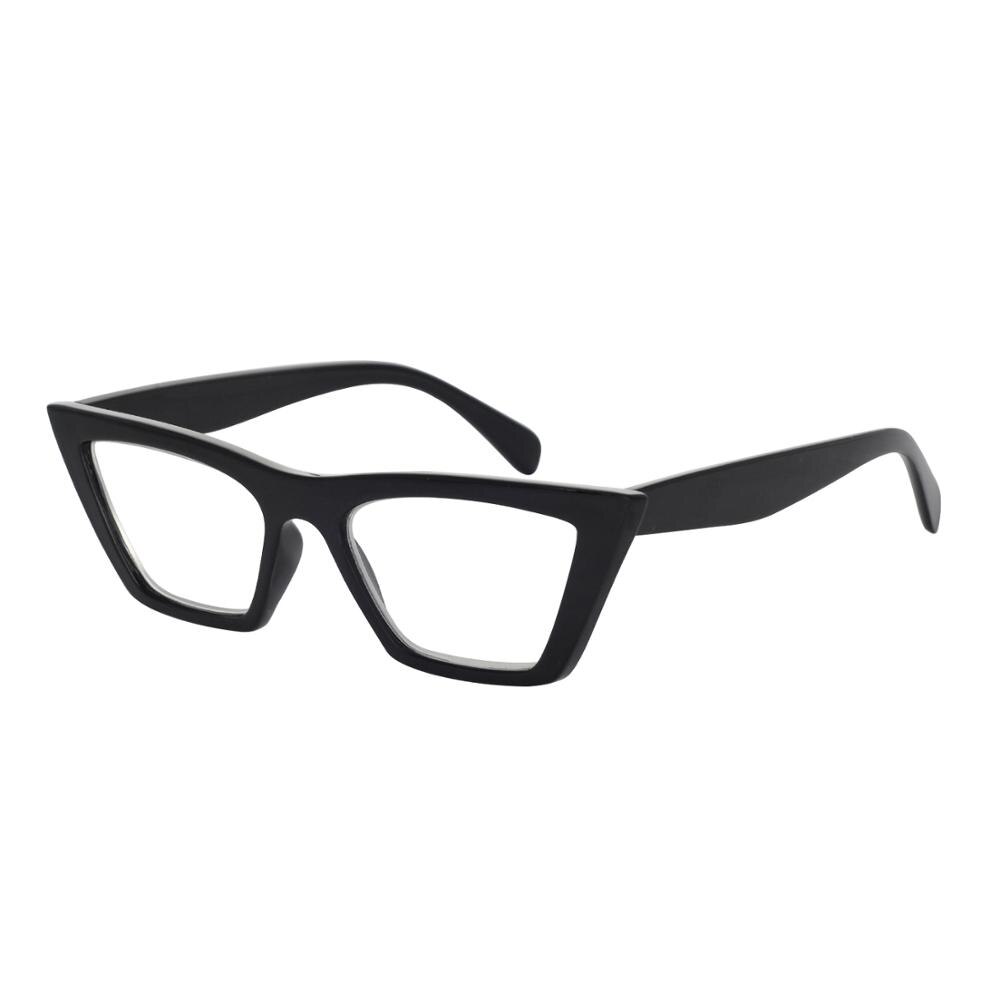 OCCI CHIARI Oversize de bloqueo de luz azul gafas de mujer gato ojo gafas óptico transparente marco computadora gafas para personas con miopía: C1 black